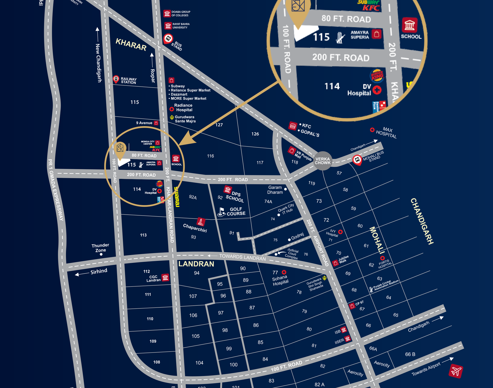 Golden Avenue local Map